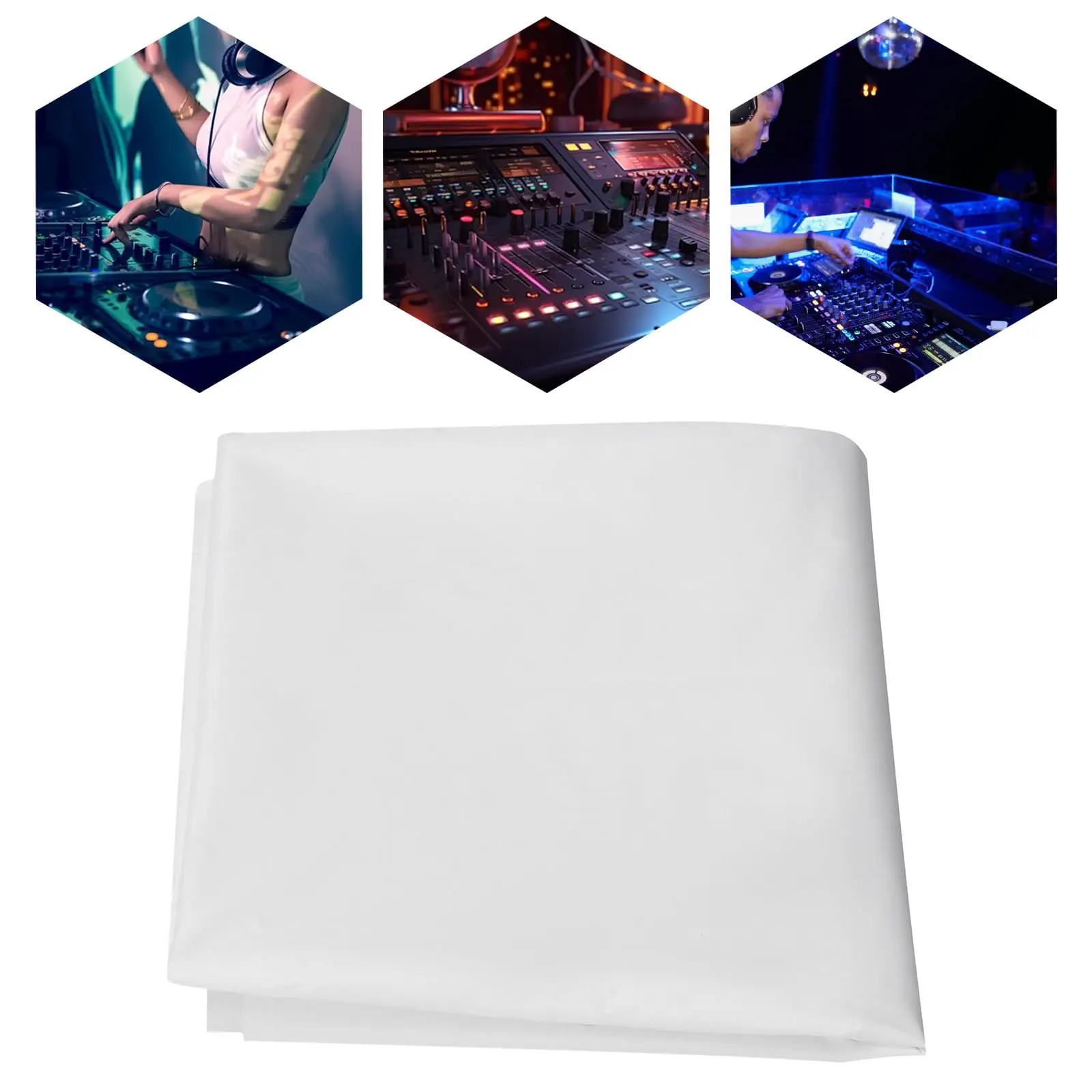 Cubierta de exfoliación para soporte de exhibición de 48X24 en Dj, protector solar impermeable, cubiertas de exfoliación para cabina de DJ, cabina de evento de mesa de DJ, cara de DJ portátil