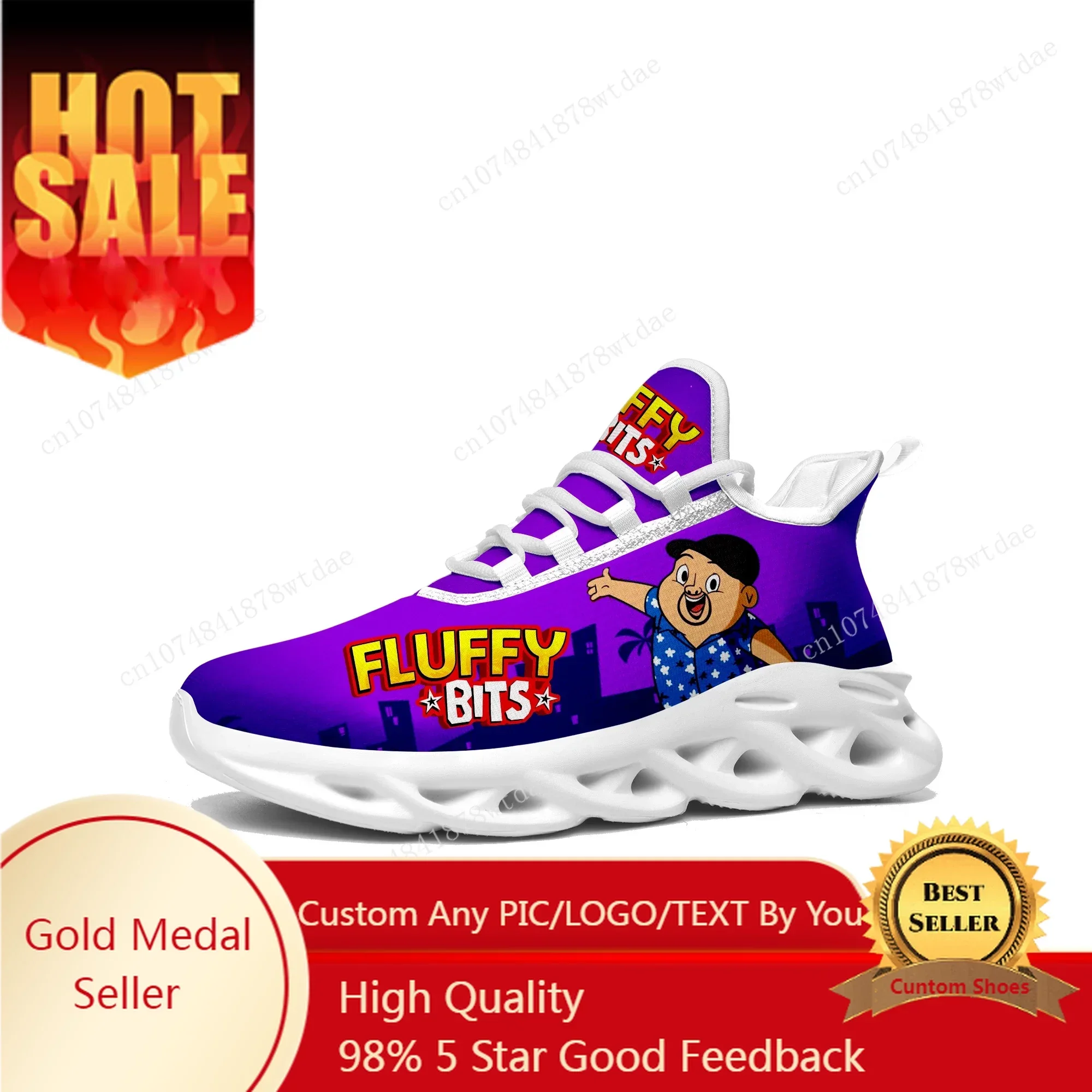 

Fluffy Bits Flats Sneakers Mens Womens Teenager Sports Running Shoes High Quality Anime Cartoon Custom Lace Up Mesh Footwear