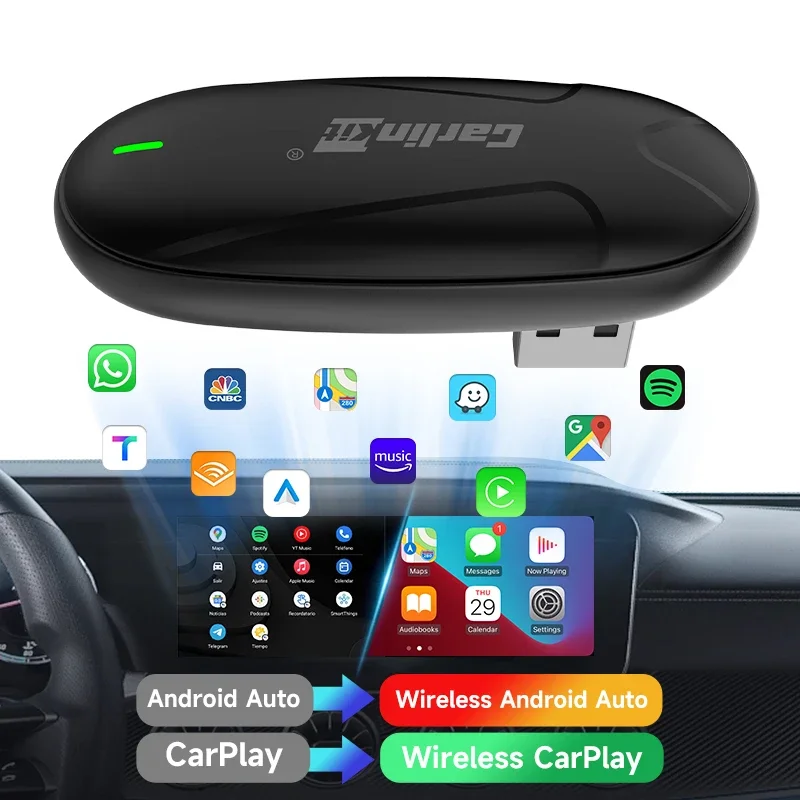 Carlinkit Smart Wireless Carplay Box Car Play Dvd Tv Ai Box Video Android System Adapter Usb Carplay dla Apple Youtube