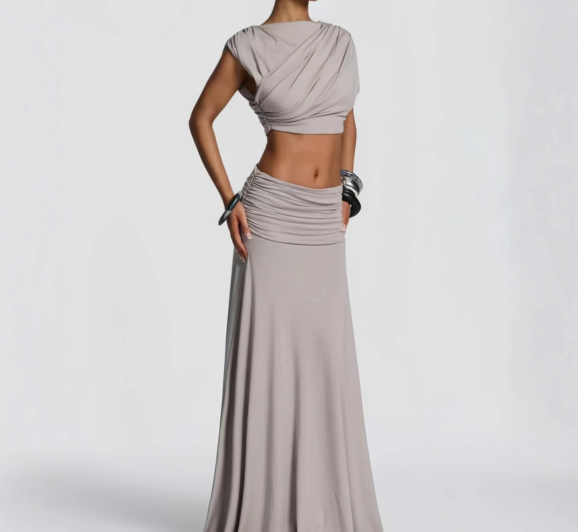 

2026 Relaxation Temperament Suit Women's High-end Top Half-length Skirt Suit