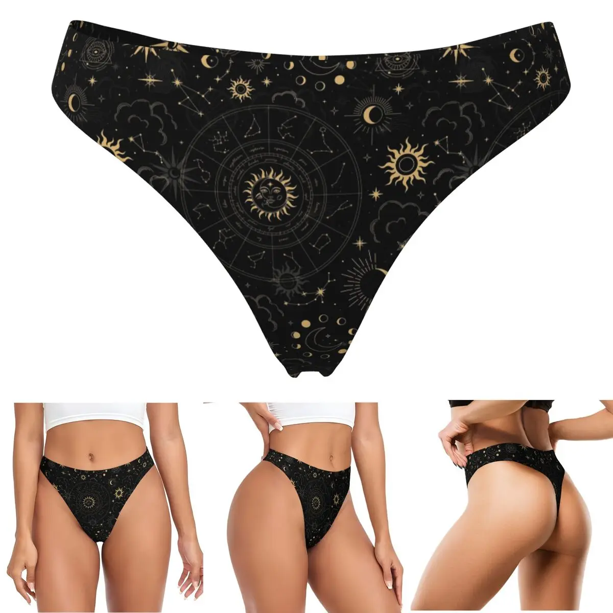 calcinhas-g-string-personalizadas-com-estrelas-celestiais-douradas-do-ceu-noturno-e-constelacoes-do-zodiaco-confortaveis-e-respiraveis-para-mulheres