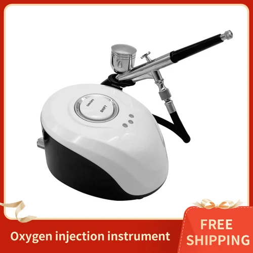 Imagen 1 del producto Aerógrafo portátil para el cuidado de la piel, herramienta de belleza con compresor, cepillo de aire, pintura de uñas, limpieza Facial, rejuvenecimiento, hidratante