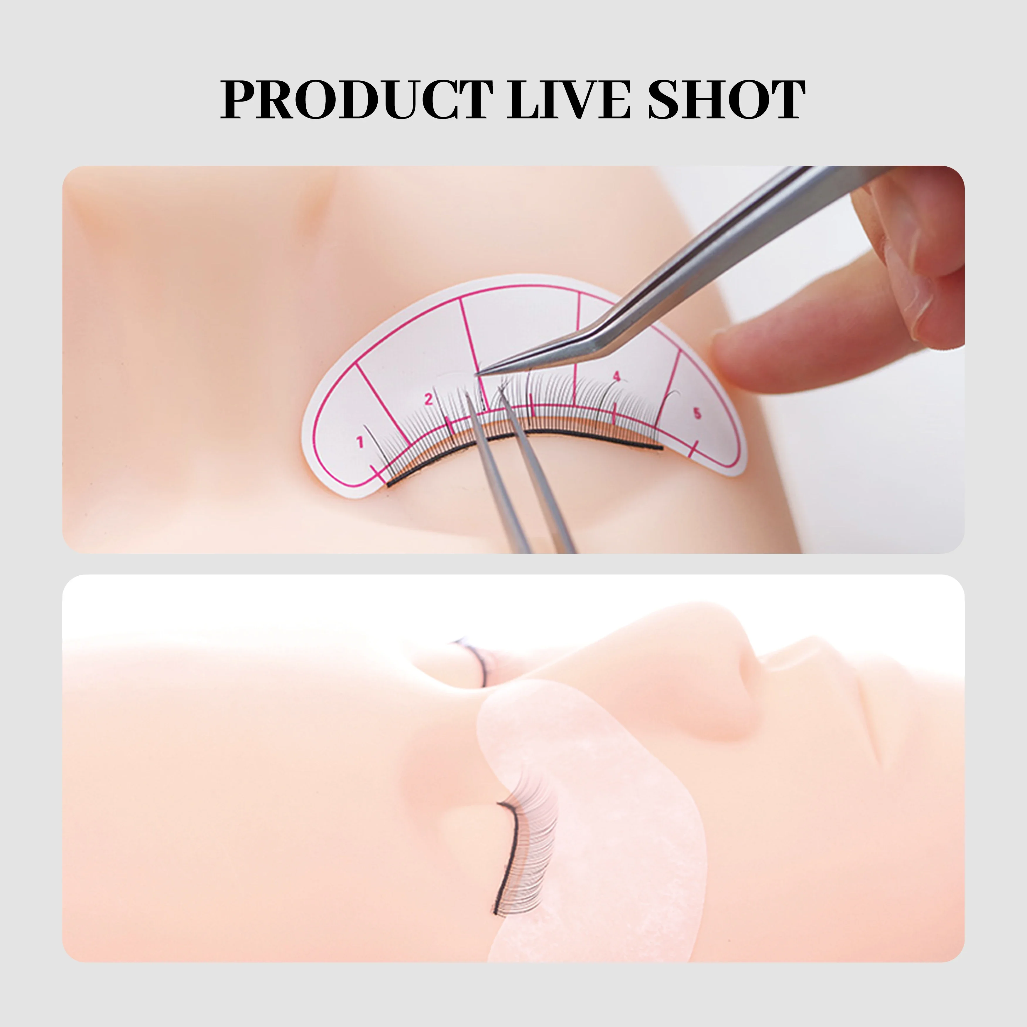 Fake Head Mould Mannequin Head Training Makeup Model Rubber Eye Facial Eyelash Eyelash Extension Makeup Practice Heads