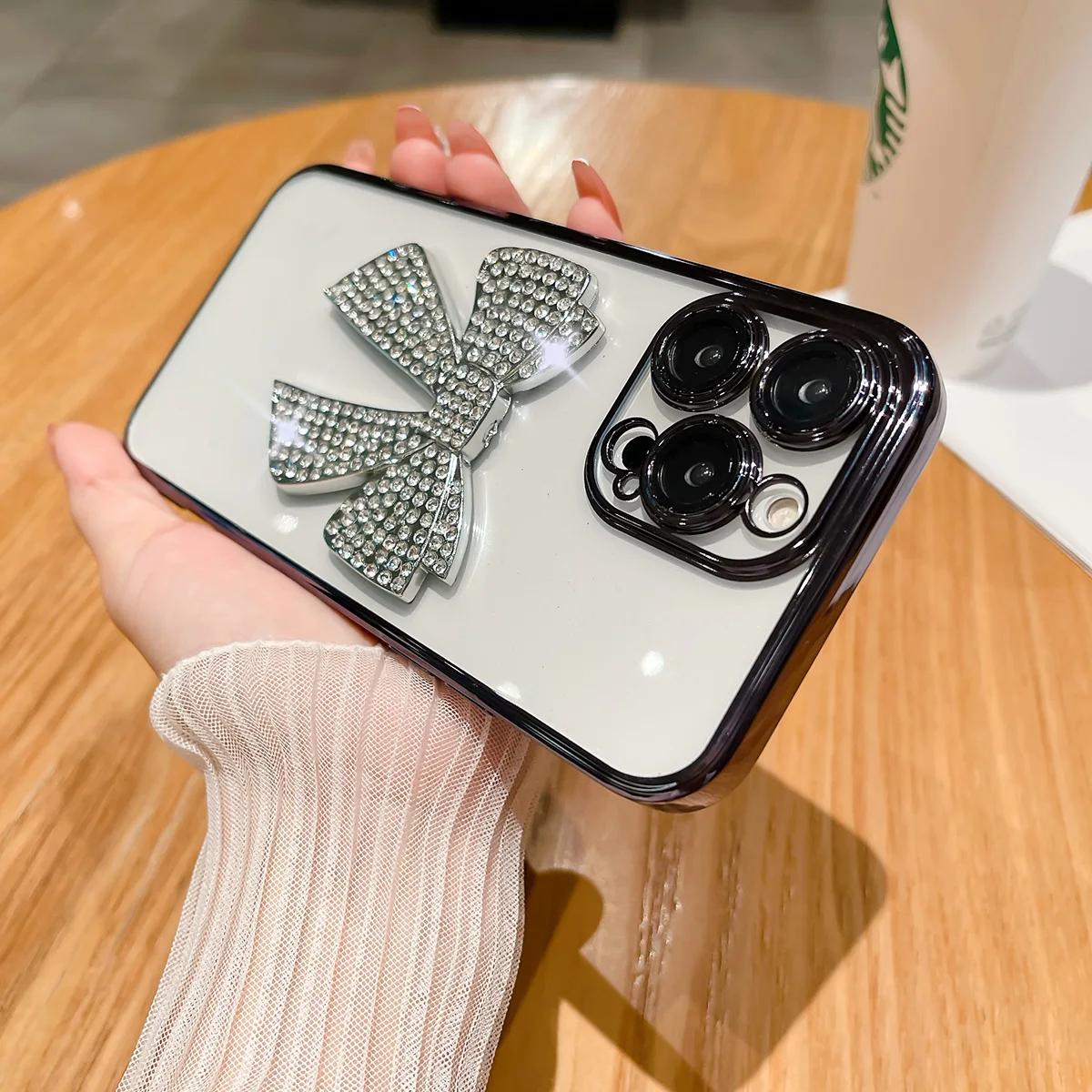 Acryl Schleife Transparente Handyhülle für iPhone 12 Pro Max 13 12 14 Pro 14 11 7 Plus 8 Plus SE 8 XS Max XS X Hülle Abdeckung stoßfest