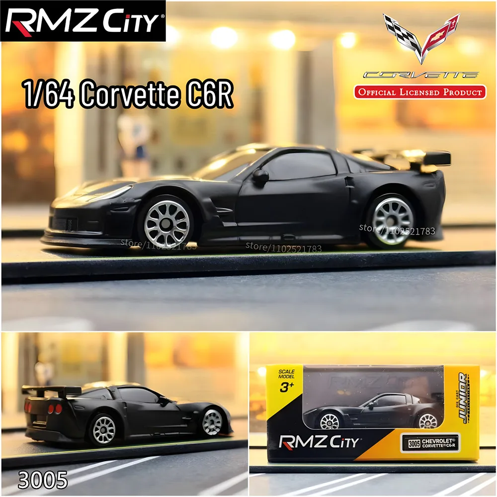 1:64 Corvette C6R Car Model Replica Scale Diecast Miniature Art Chevrolet Ford BMW VW Vehicle Collection Kid Boy Gift Toy