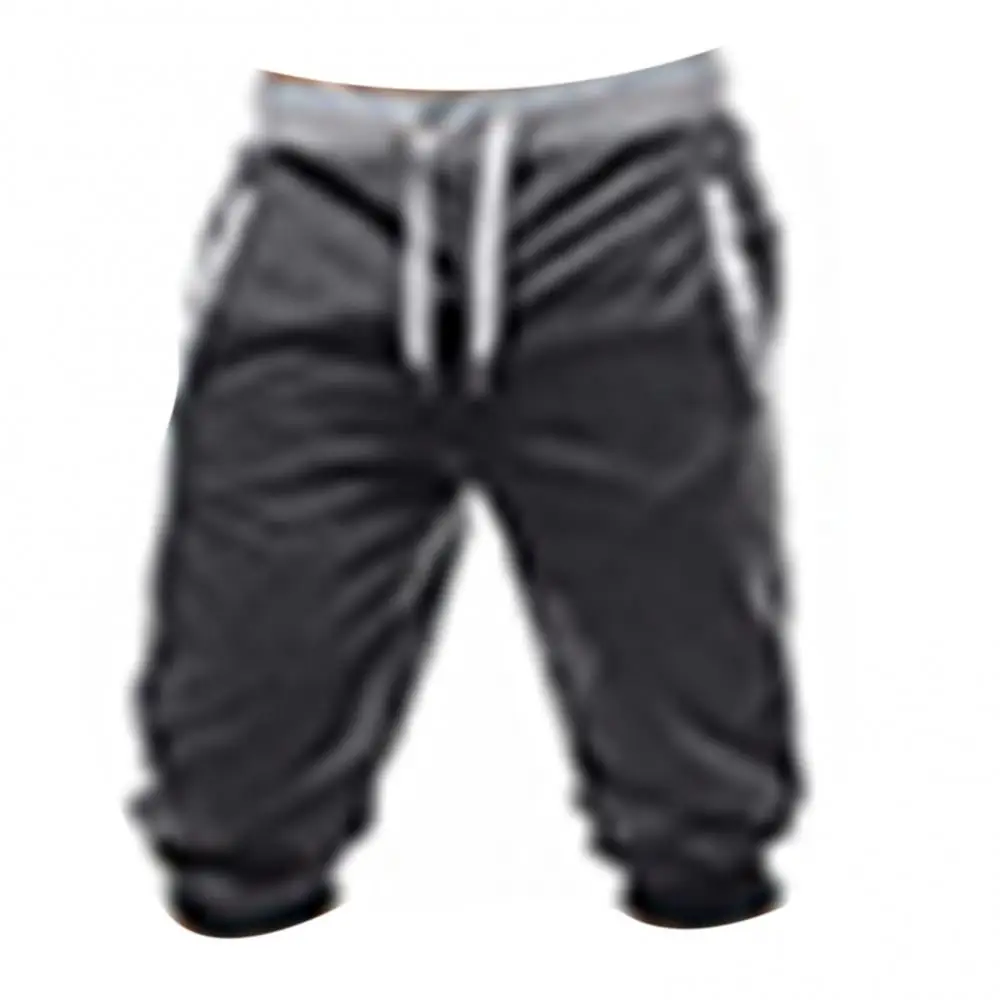 Men Summer Harem Pants Slacks Shorts Sport Sweatpants Drawstring Jogger Trousers