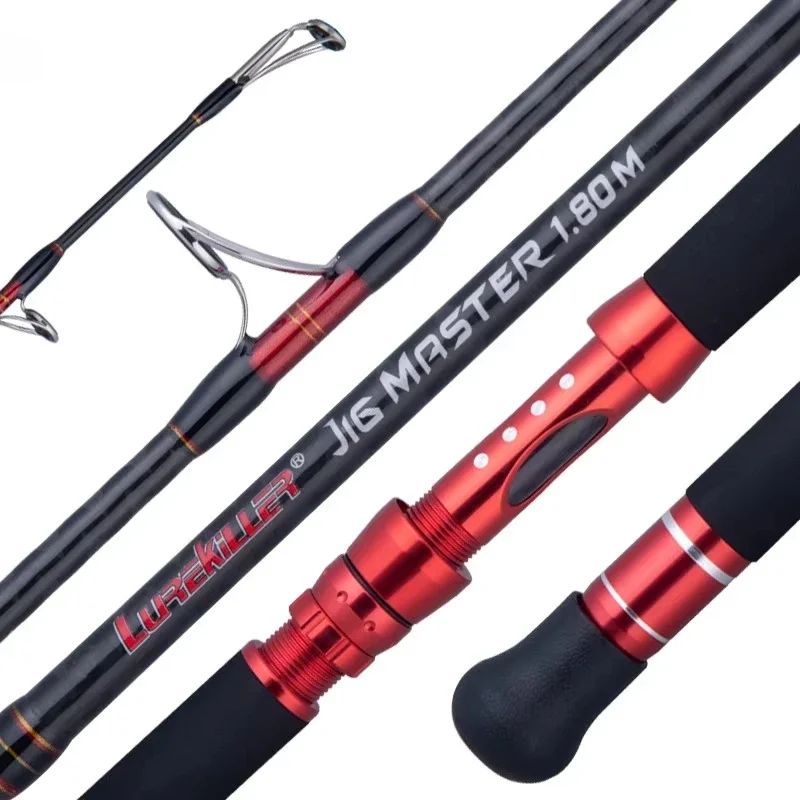 

Japan Fuji Guides Cross Carbon Jigging Rod1.68/1.8m 37KGS Boat Rod Jig Rod Ocean Fishing Rod