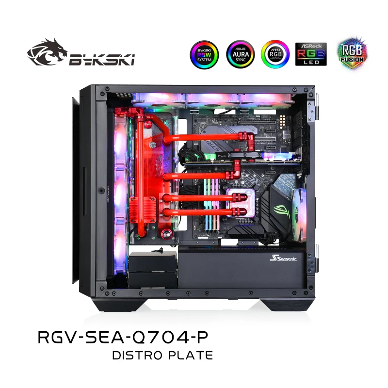 

Bykski RGV-SEA-Q704-P Acrylic Distro Plate For Seasonic SYNCRO Q704 PC Case,MOD Waterway Board Water Cooling Kit For PC CPU GPU