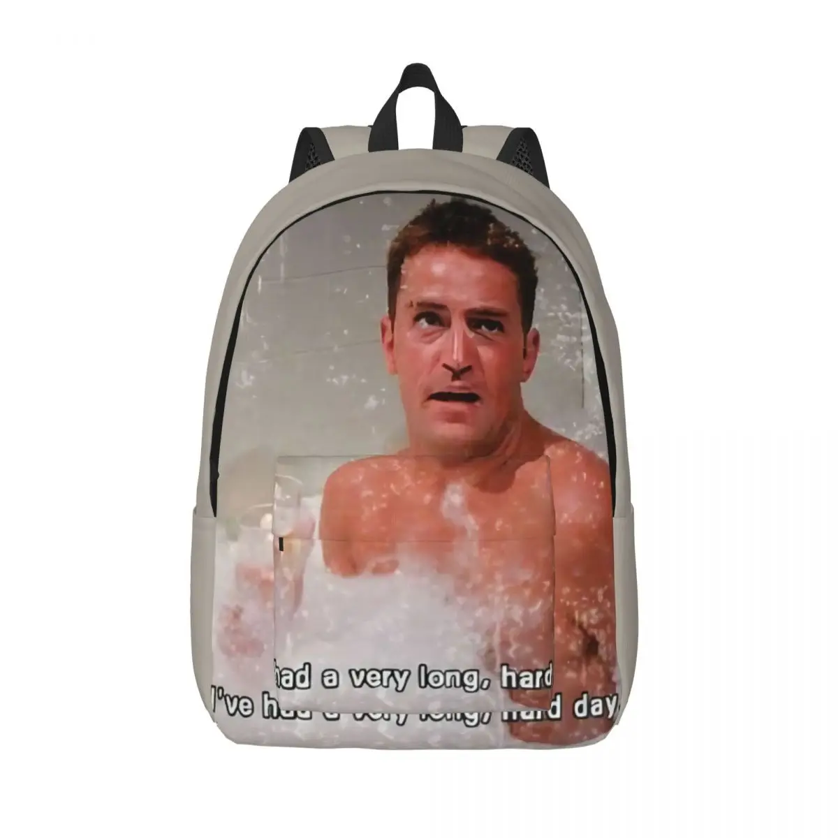 

Matthew Perry I've Had A Very Lonng, Hard Day Backpack Teenage Student Hiking Travel Daypack Laptop Computer Shoulder Bag Sports