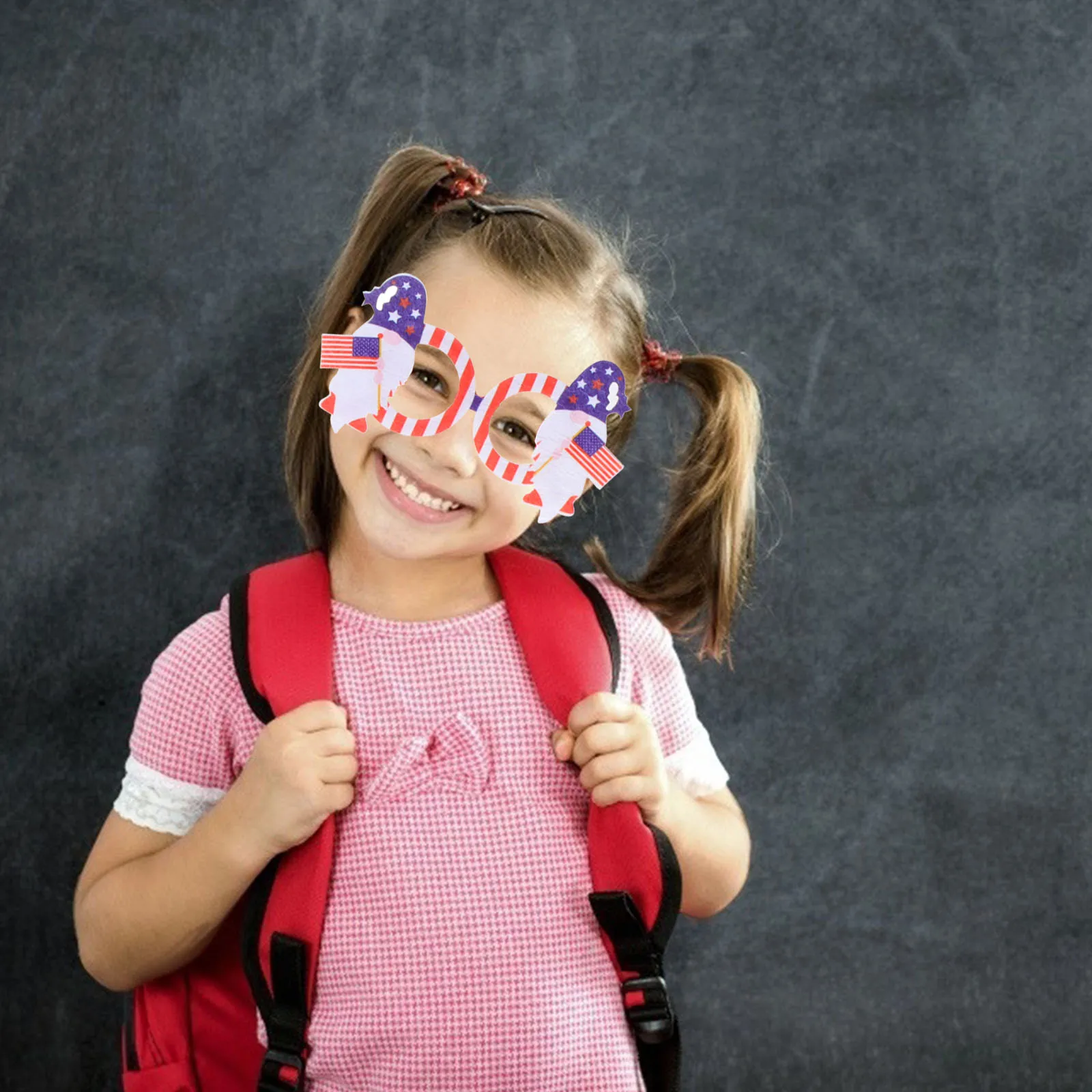 

Independence Day Party Decorative Glasses Frame Decorations Photo Props Decorate Non-woven Fabric