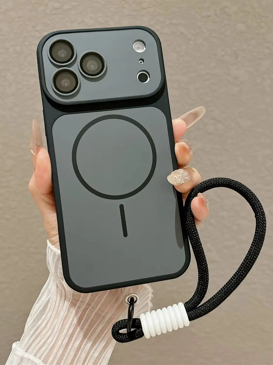 NEU Mit Lanyard Magnetisches Kabelloses Ladeband Handyhülle Für iPhone 18 17 Pro Max 16 15 14 12 13 11 Pro Hülle Magsafe Cover – Detail 4