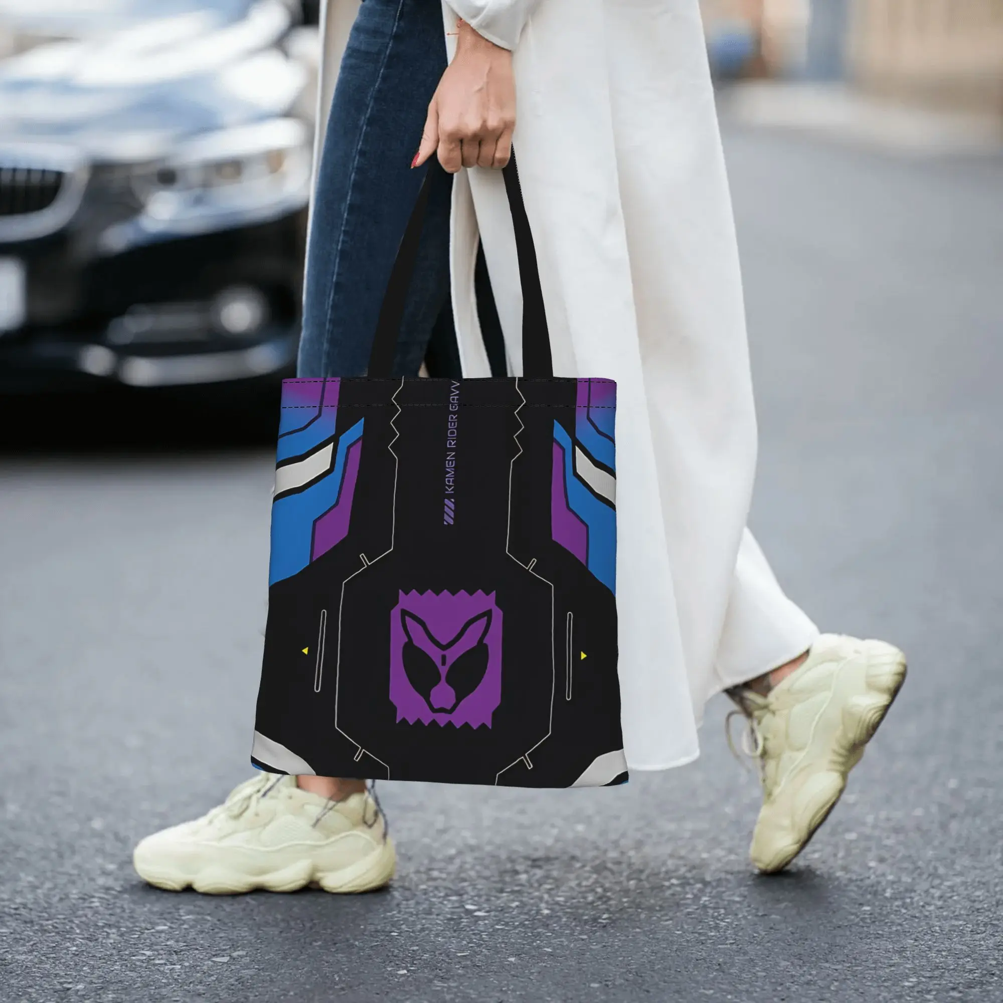 Bags for woman 2026 Leisure Large Capacity Gavv Ver Mecha Phone Case  Kamen Rider Canvas Tote Bag Foldable Chic Pattern Gifts