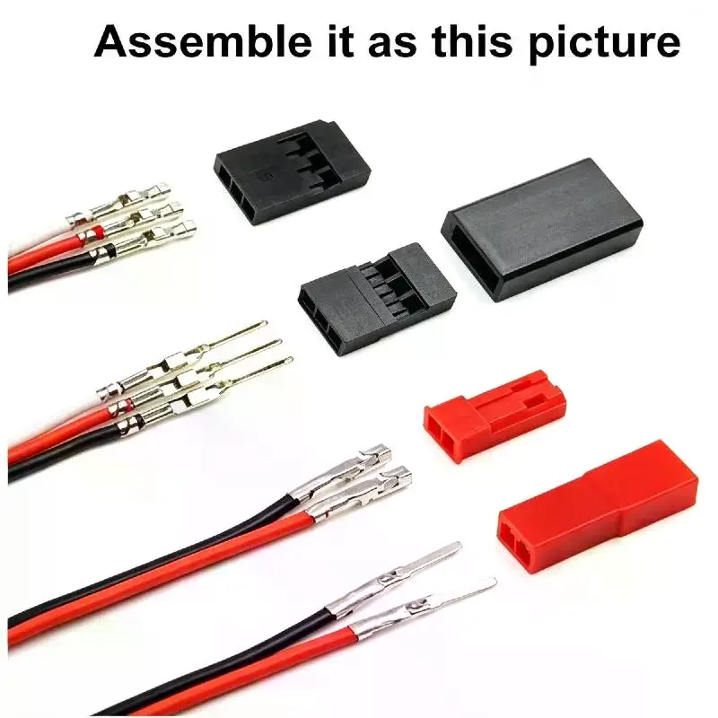 40Sets Servo Plug Male Female Connector Crimp Pin Cable Kit Compatible JST SYP Futaba For Hitec Spektrum RC