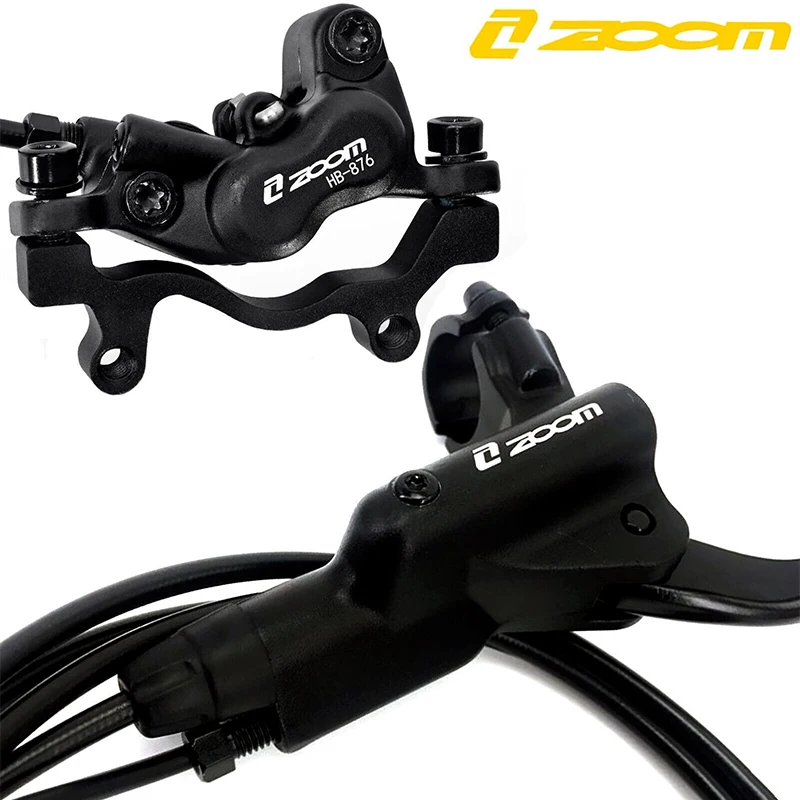 ZOOM E-Bike 4-Piston Hydraulic Disc Brakes Front & Rear Power-Off Bicycle Left Front Right Rear Hydraulic Disc Brake Bike Parts