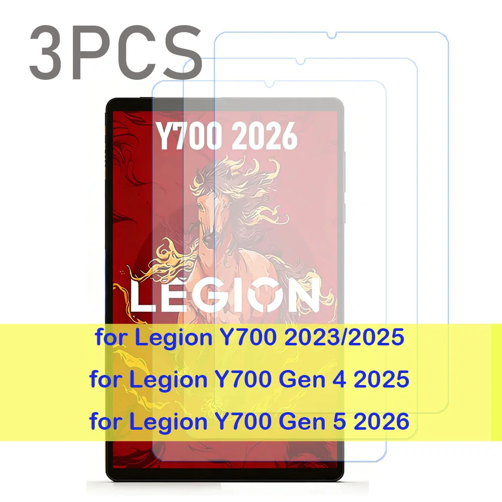 3er-Pack Gehärteter Glas-Displayschutz für Lenovo Legion Y700 2026 8,8'' 2025 GEN 4 Gen 5 Tablet Schutzfolie