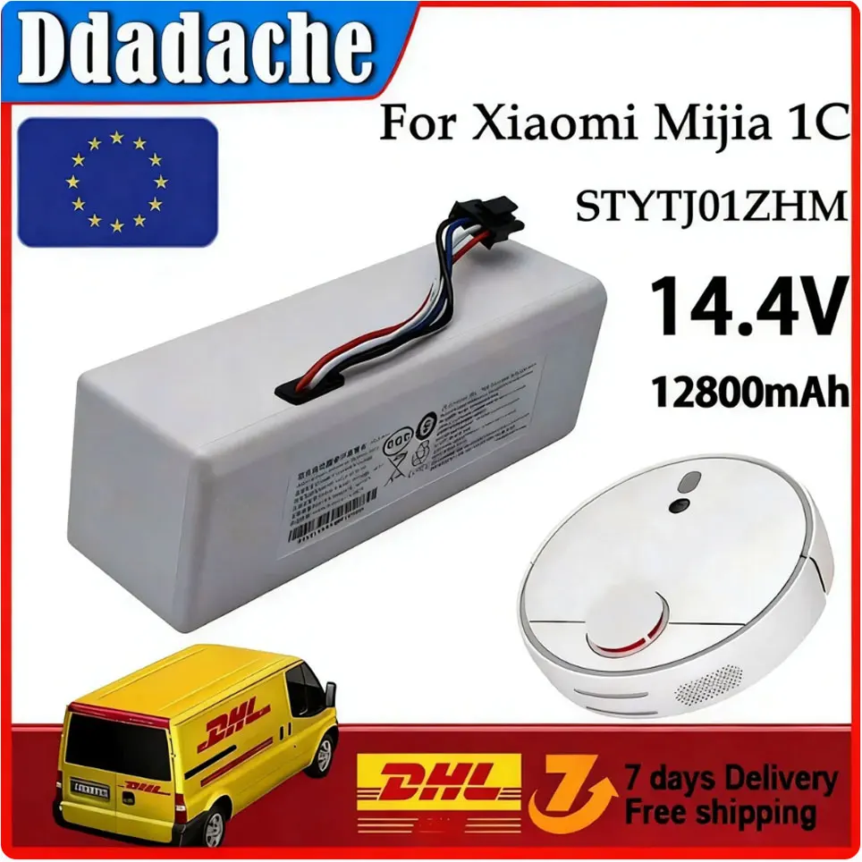 Batteria di Ricambio per Robot Aspirapolvere e Lavapavimenti Xiaomi Mijia Mi 1C P1904-4S1P-MM, 12800mAh