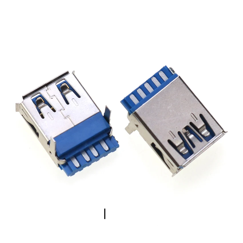 2 Stück USB 3.0 USB-3.0-AF AM Typ Port Stecker Buchse Lötanschlüsse PCB-Buchse für USB-Schnittstellenanschluss 90/180 Grad – Detail 11