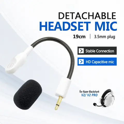 Game Headphones Microphone Mic for Razer Black Shark V2 PRO V2 SE V2 Headset Noise Cancelling MIC Replacement Mics Accessories