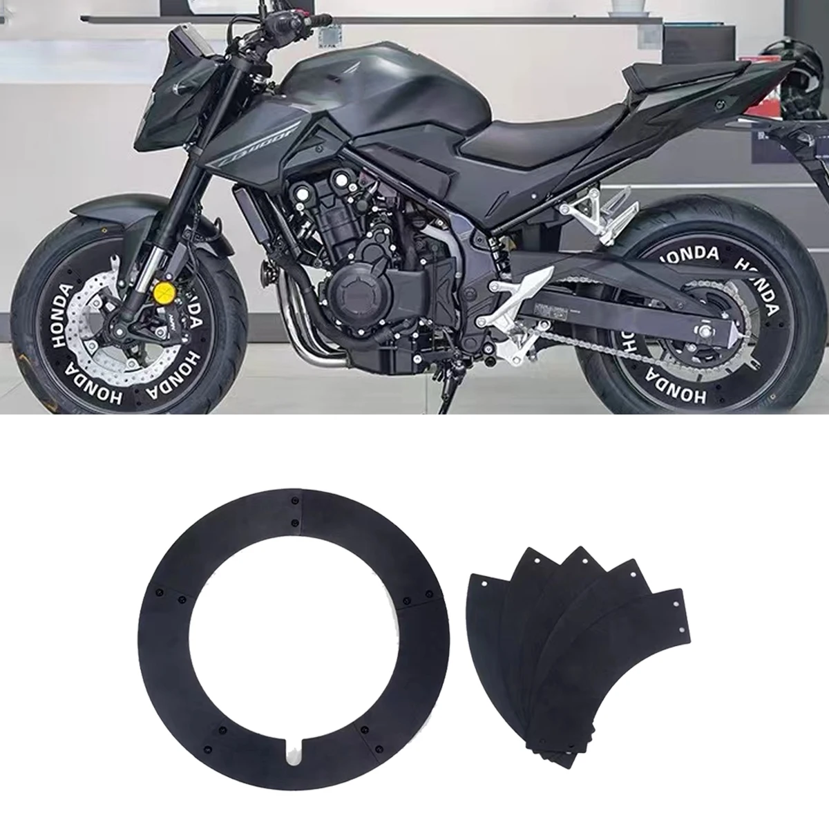 Motorcycle split type HONDA tire guard decorative cover closed wheel hub cover wheel rim Fit For HONDA CB400R CB400 CB500F 400F