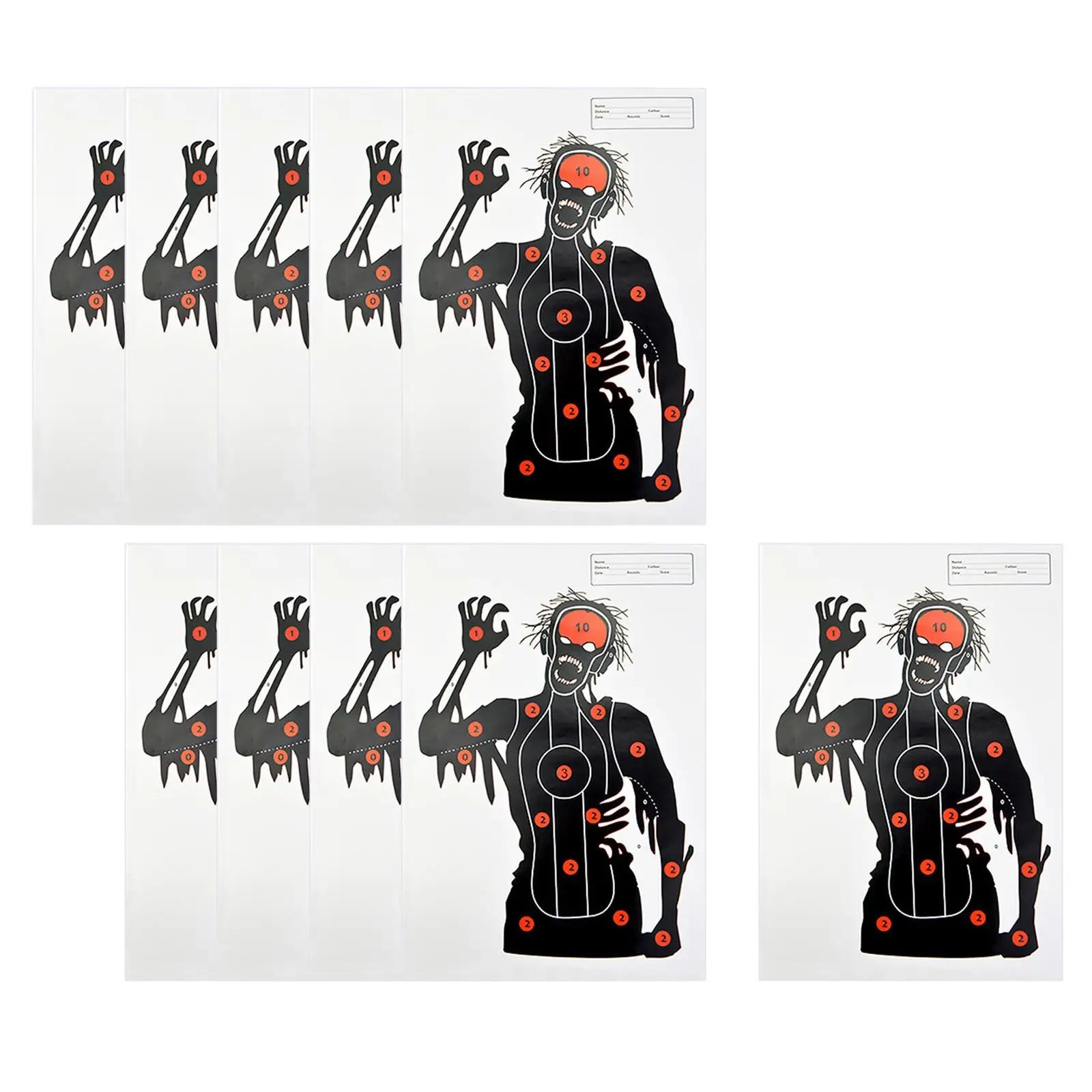 

10 шт. бумажных мишеней для стрельбы из лука, 12x18 дюймов, для использования в помещении и на улице