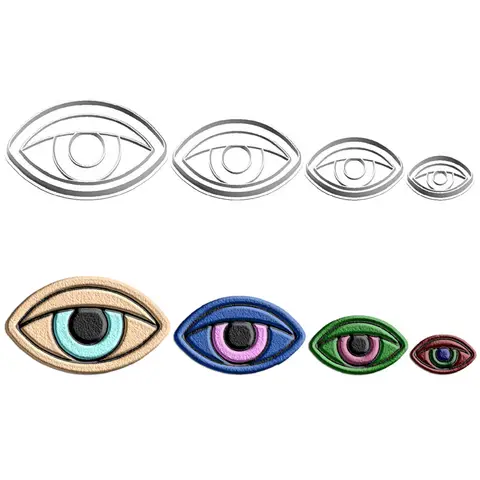 Four Specifications Cartoon Character Features,Bright Eyes,Plastic Molds,Cake Fondant Tools,Cookie Sushi and Fruits Cutters