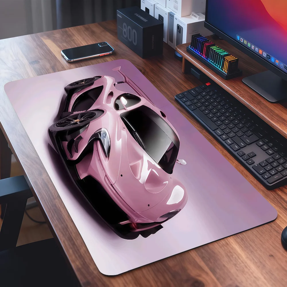 Cool Super Car Mouse Pad Square Office Gaming Desk Mat Waterproof Non-Slip Rubber Decorative