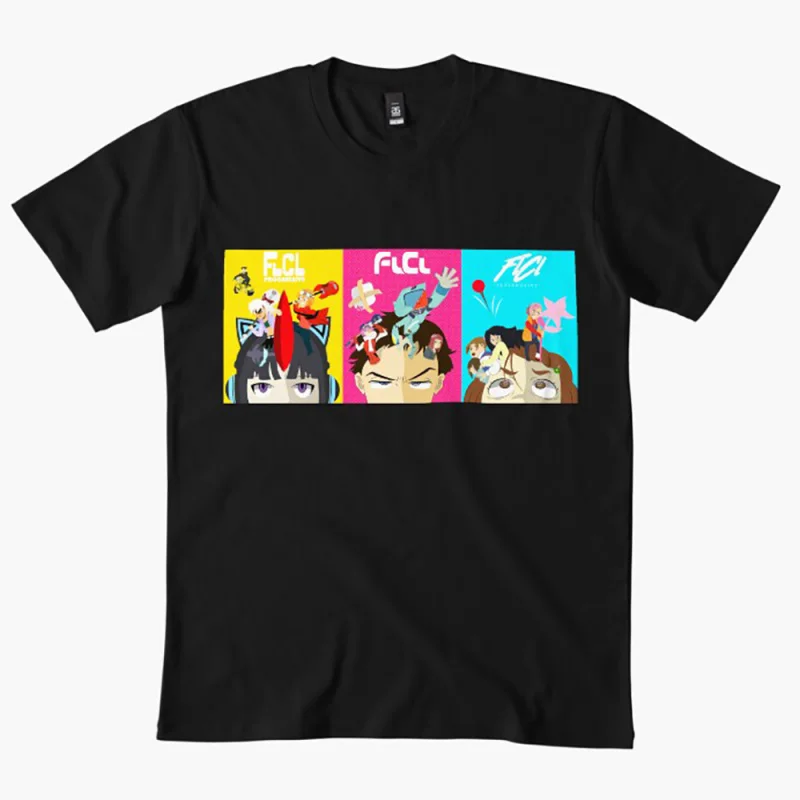

Overflowing FLCL Manga Gift t shirt for Anime lover Fooly Cooly Graphic shirts Y2K clothes All size Tops Jpana Cartoon tee