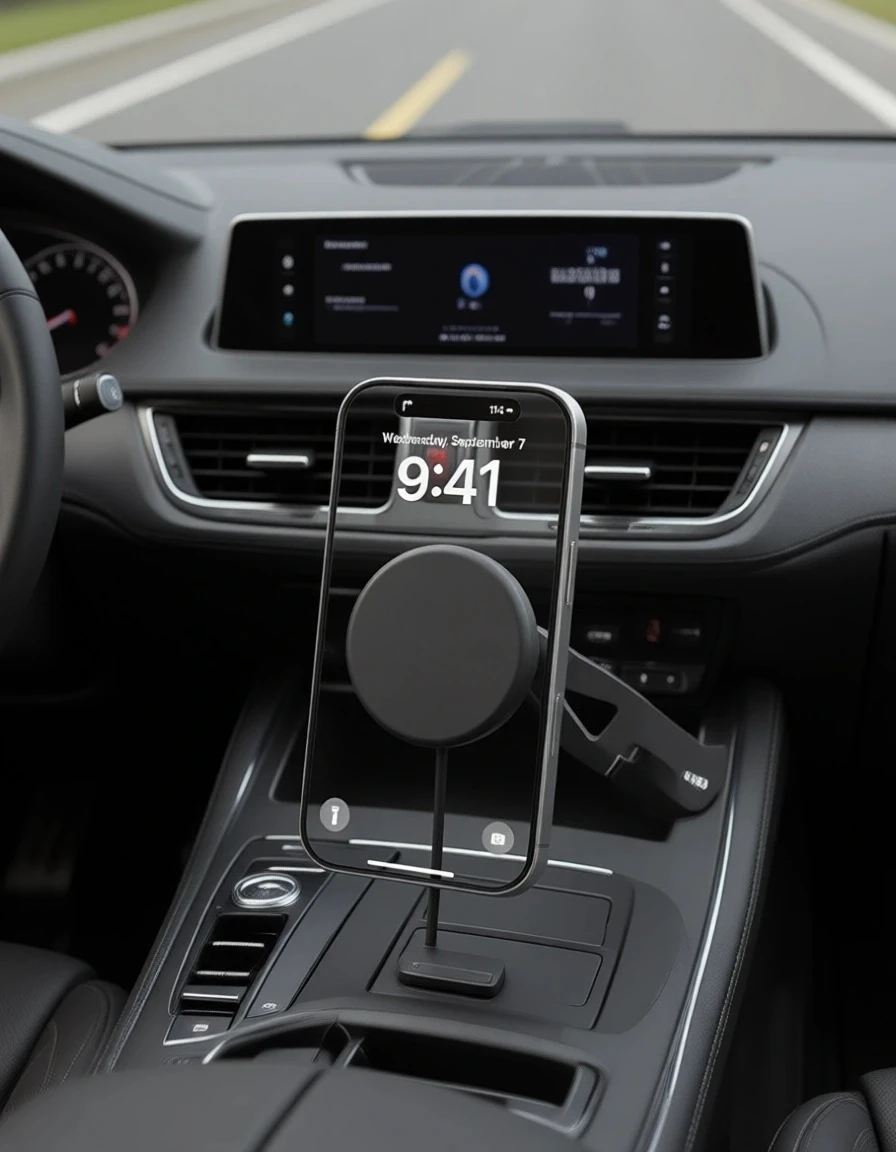 

Magnetic Qi2 Wireless Car Charger Mount 15W Fast Charging for iPhone Galaxy Pixel USB C Cable Included