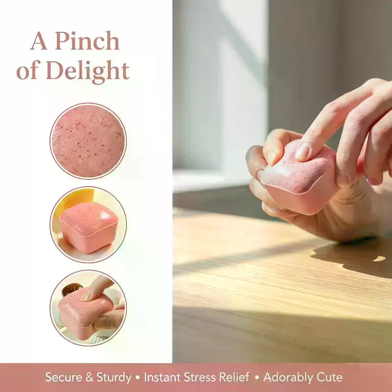 Simulated Square Bread Squeeze Toy Stress Relief Slow Rising Small Toast Sensory Fidget Toys For Anxiety ADHD Kids Adult