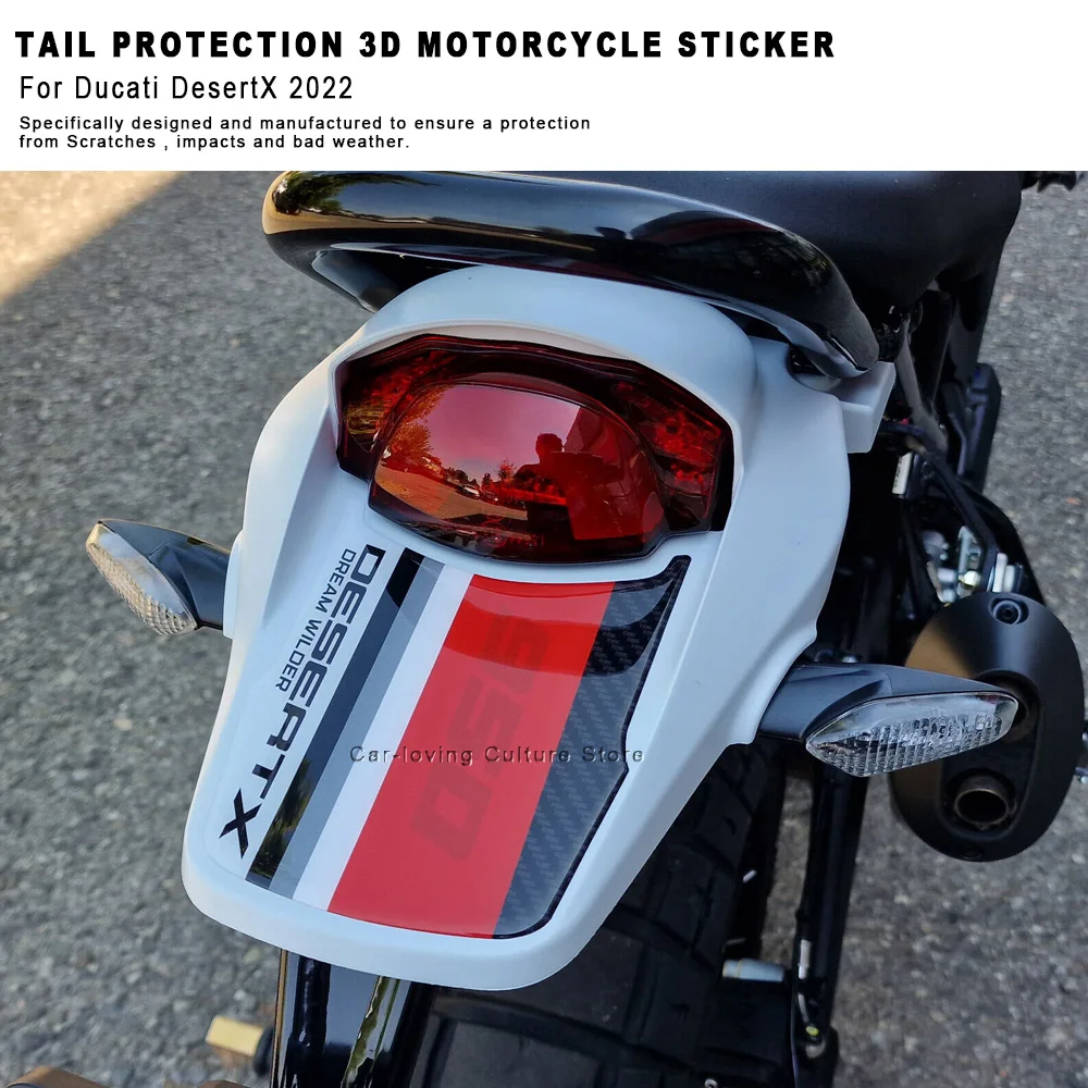 For Ducati DesertX 2022 Waterproof Protective Sticker Motorcycle Stickers Tail Protection 3D Motorcycle Sticker