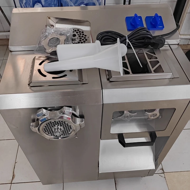 

Профессиональная мясорубка для ресторанов: слайсер для говядины, измельчитель мяса и приготовитель колбас, коммерческое кухонное оборудование