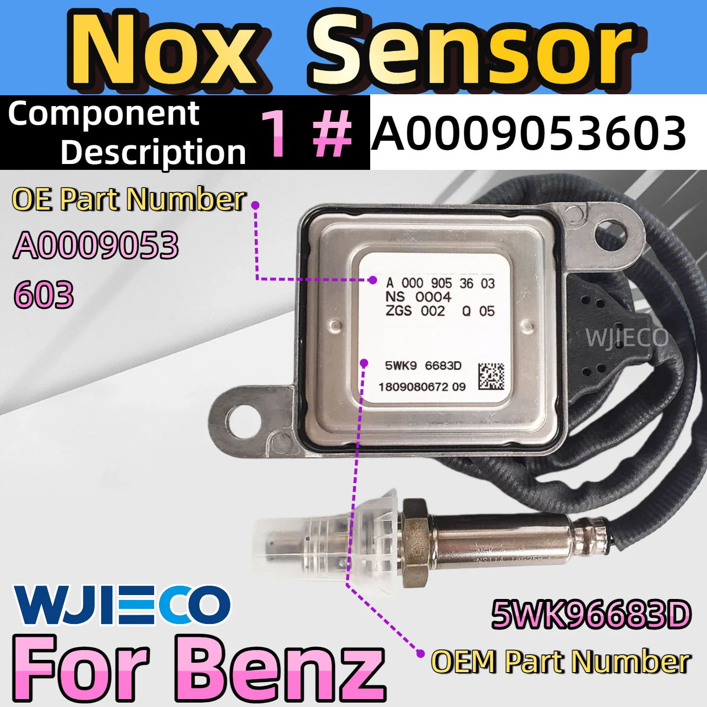 

A0009053603 5WK96683D High Quality Chips N-GK Probe Nitrogen Oxide Sensor CONTINENTAL For Mercedes-Benz C Class W205 W166 GLA200
