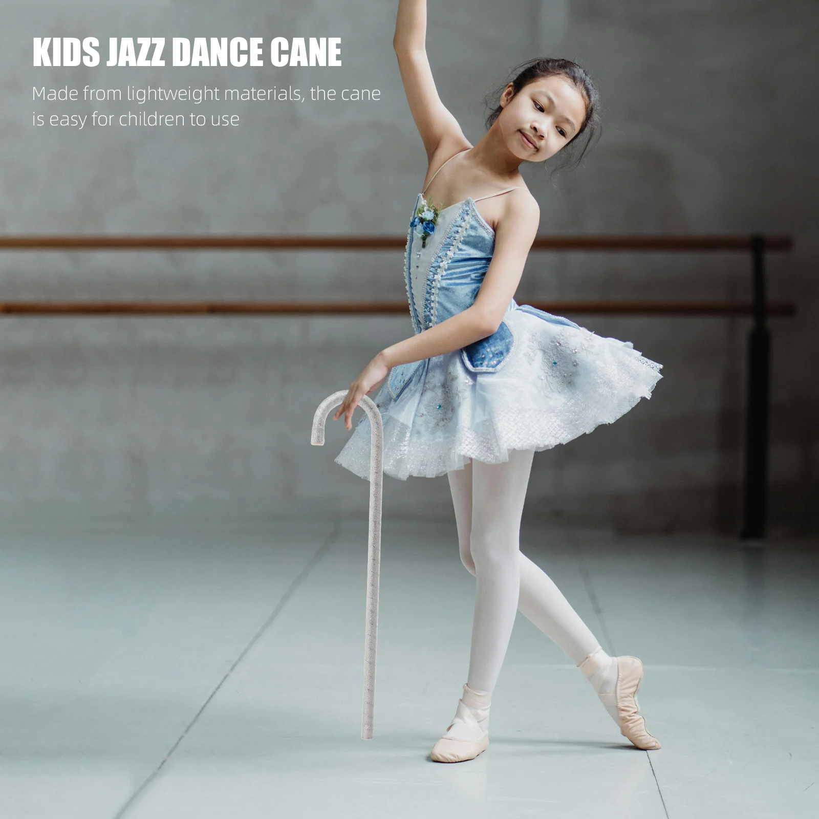 

Childrens Jazz Crutches Dance Cane Stick Ergonomic Handle Cosplay Costume Accessory Decorative Cane Prop Cosplay Ornament