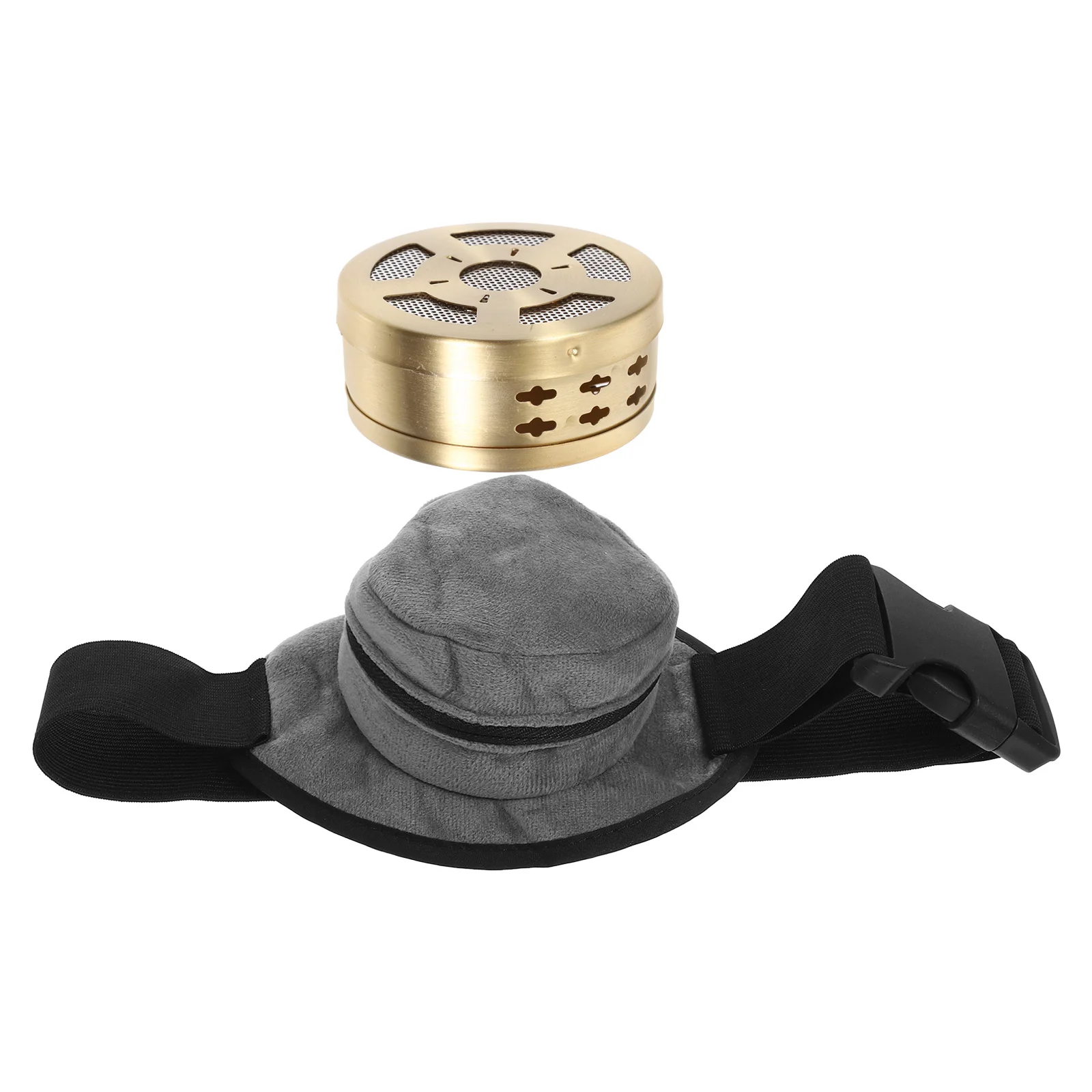 

Moxibustion Box Copper Tank Adjustable Straps Smokeless Acupuncture Moxa Sticks Apparatus Treatment Tool Body Massager