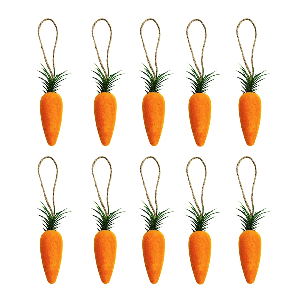 10/20Pcs Easter Mini Carrots Cute Foam Artificial Bunny Carro Happy Easter Party Tree Hanging  Ornaments Home Kid DIY Decoration