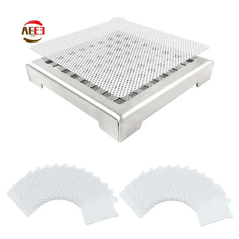 

AEE3-50 PCS Drain Hair Catcher Disposable Shower Drain Hair Catcher Mesh Stickers For Bathroom (6Inch Regular Square)