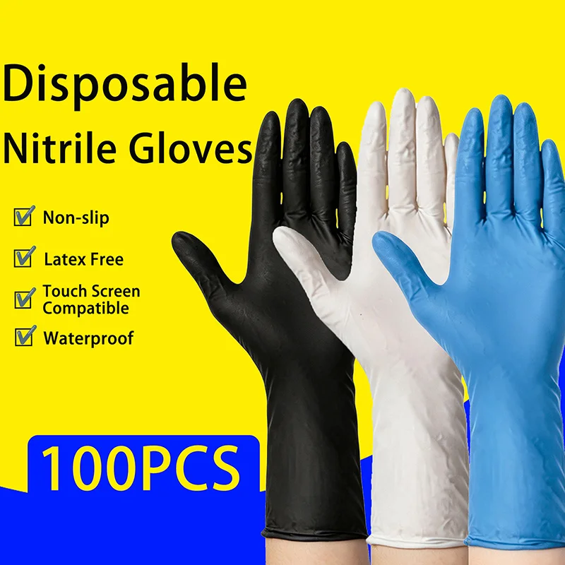 11.4-inch Disposable Extended Nitrile Gloves, Waterproof and Oil-Resistant, Highly Elastic and Snug, Perfect for Washing Dishes