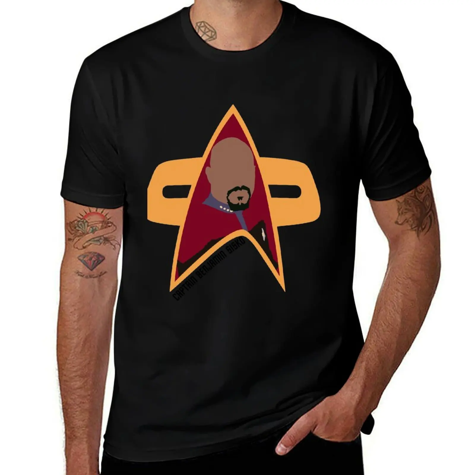 Captain Sisko - Star Trek, DS9 T-Shirt Urban Style Casual Short Sleeve Top T-Shirt