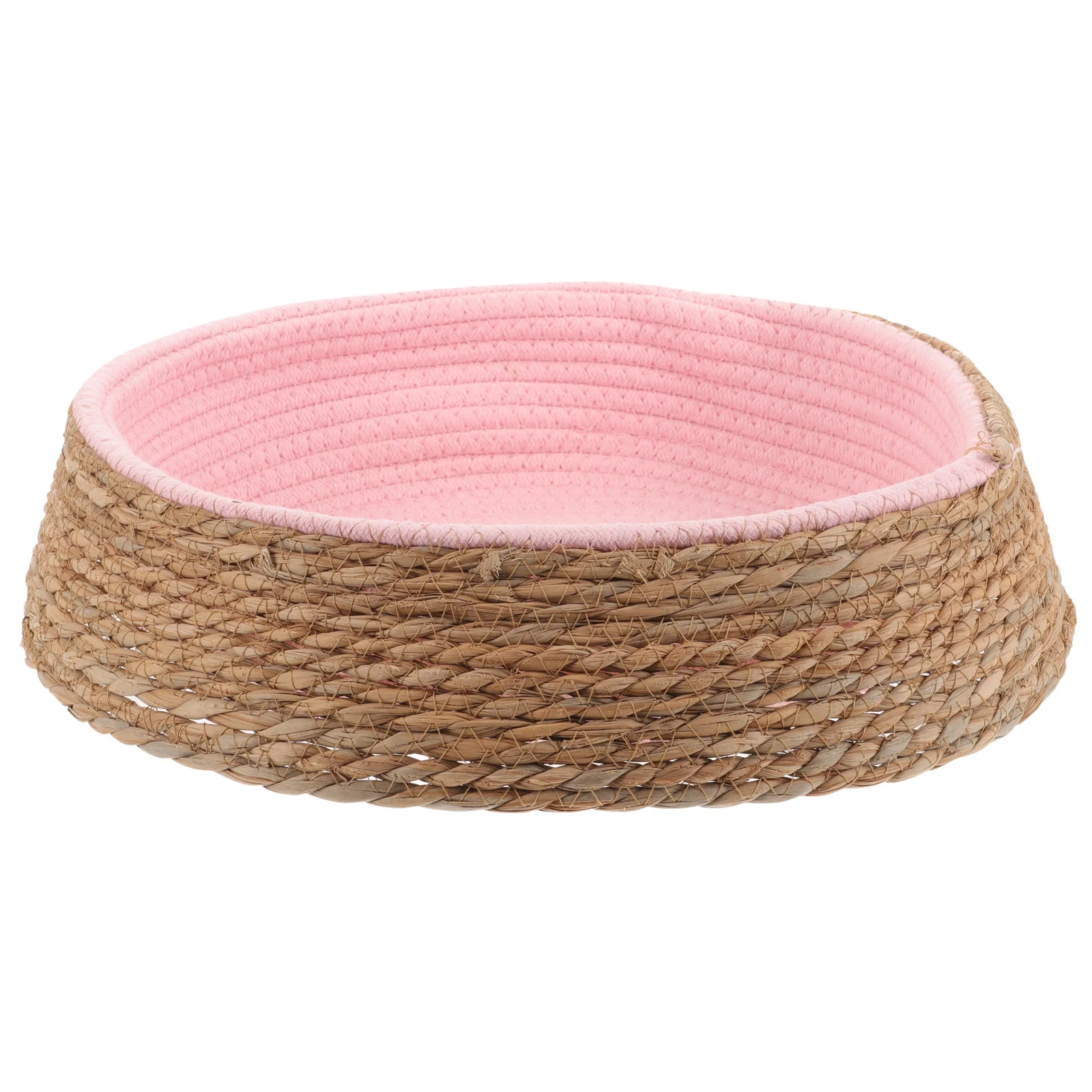 

Woven Round Nest For Small Sleeping Cat Pet Cushion Bed Dogs Cats Washable Durable Sleeping Pad Pet Cushion Home Use