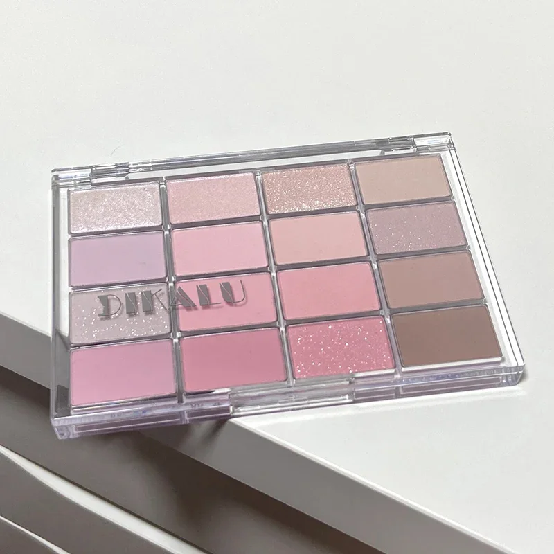 Koreanische Lidschatten-Palette mit niedriger Sättigung 16 Farben hohes Erscheinung sbild matte Verankerung rosa Erde natürlich bri