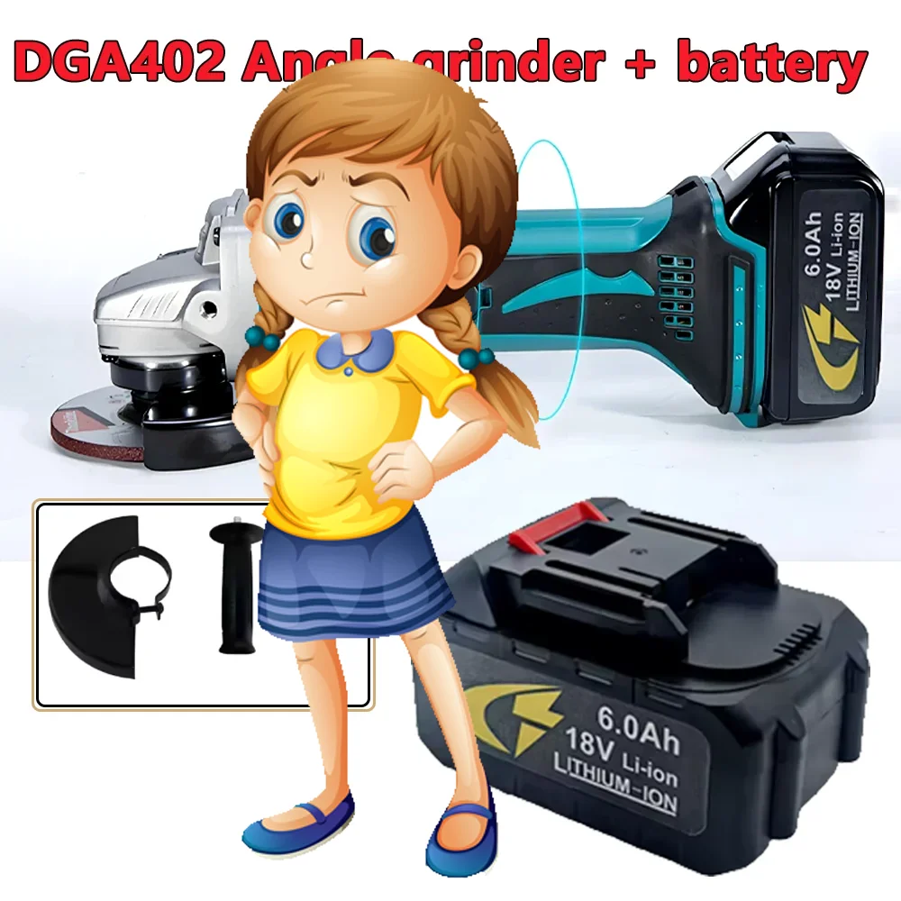 

For Makita 18v DGA402 Angle Grinder Rechargeable Multifunctional Four-inch Lithium Battery Cutting Machine Electric Grinder,