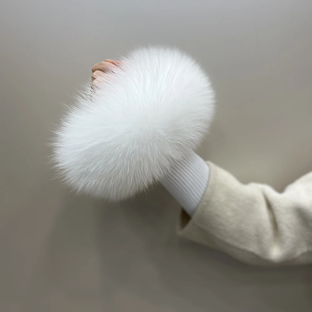 Fox Fur Cuff Arm Warmer Lady Bracelet Real Fur Wristband Glove High Quality Fox fur Cuffs Hot Sale Wrist Warmer