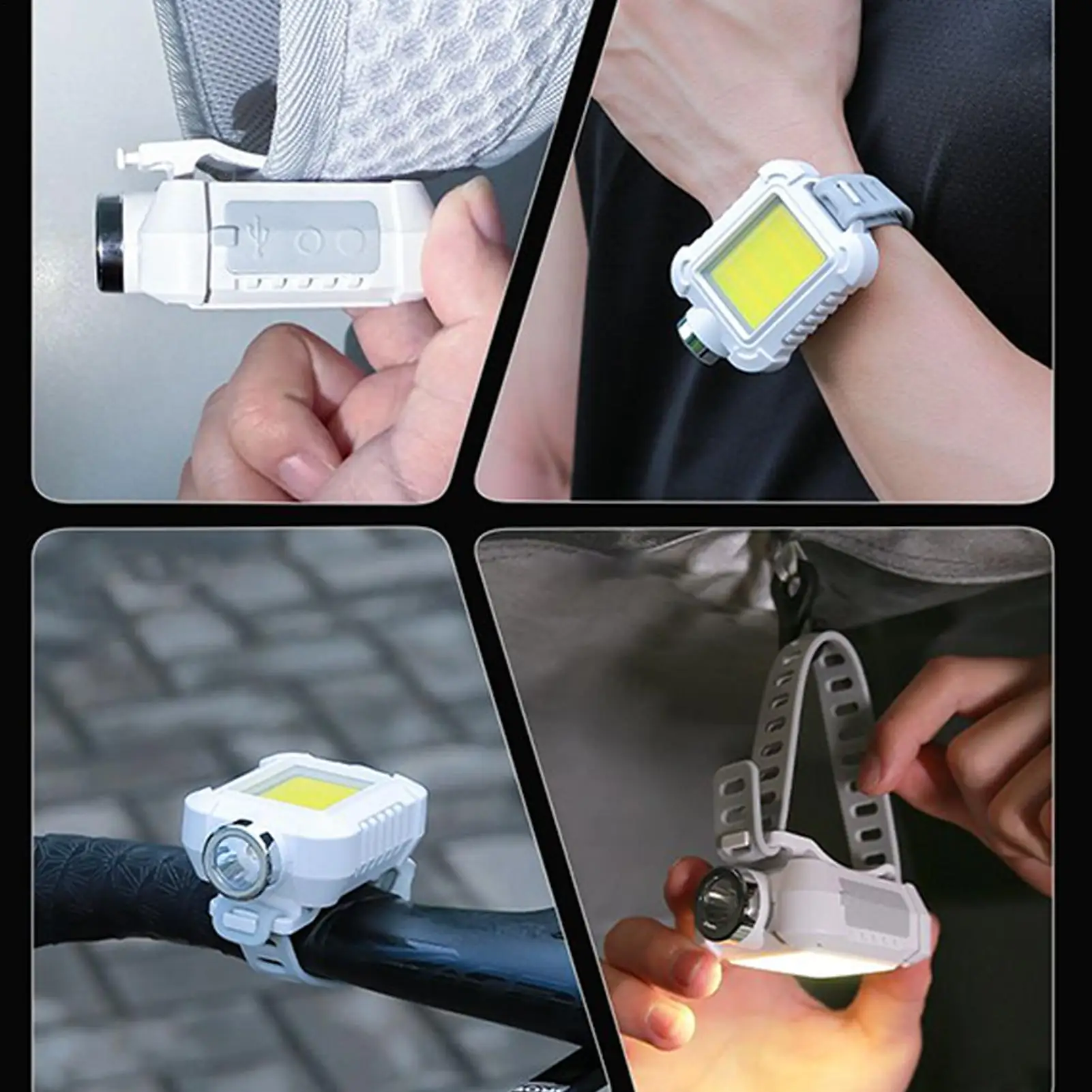 Handgelenk Licht 1000 mAh Mit Handgelenk Strap Lauf Taschenlampe Lampe Tragbare Sicherheit Für Auto Arbeit Wandern Angeln Wandern Camping