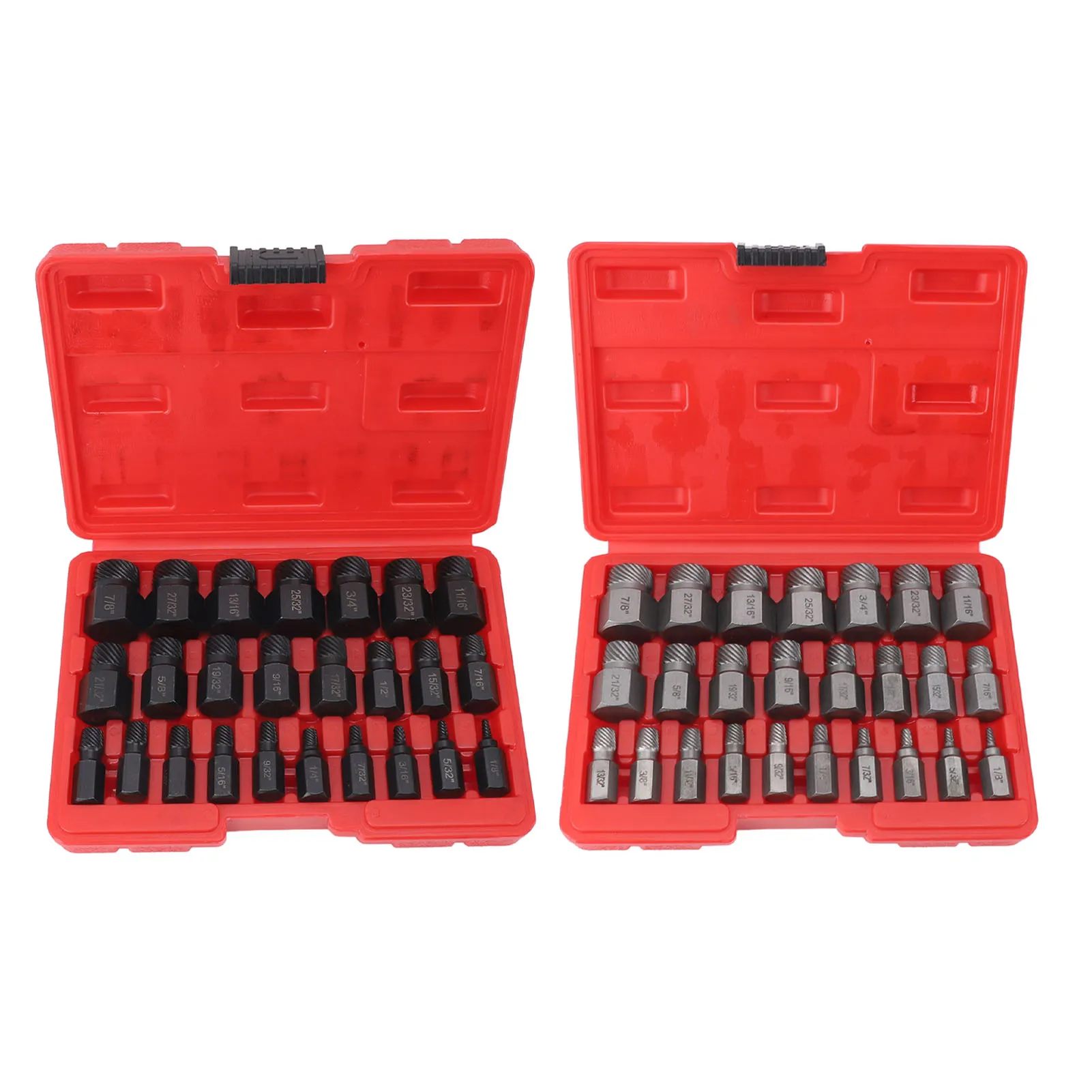 

25 Pieces Screw Extractors Set Hex Shank Imperial Screw Remover Tool for Damaged Broken Stripped Screws Bolts