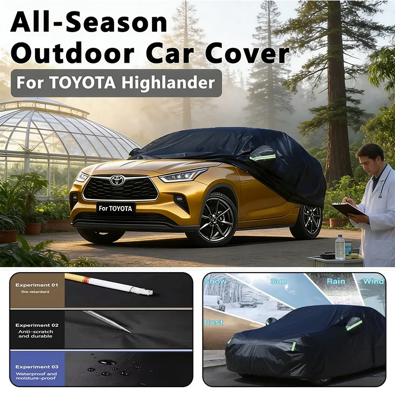 

Car Cover for TOYOTA Highlander - Outdoor Full Protection, Waterproof Dustproof Heat-Resistant car cover winter