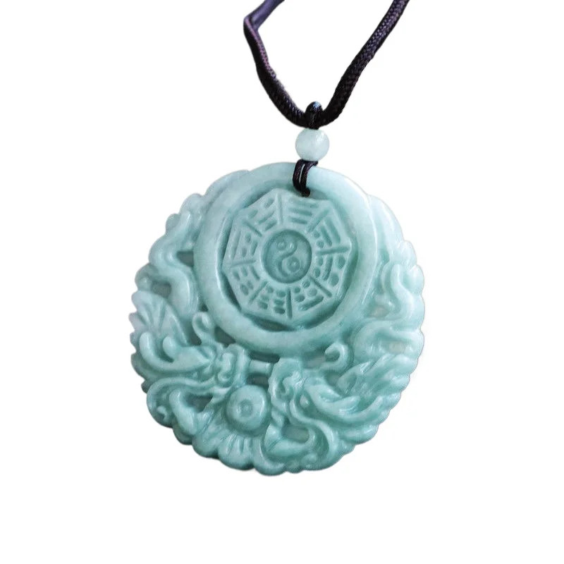 

Ожерелье с подвеской с двойным драконом Багуа, стиль унисекс