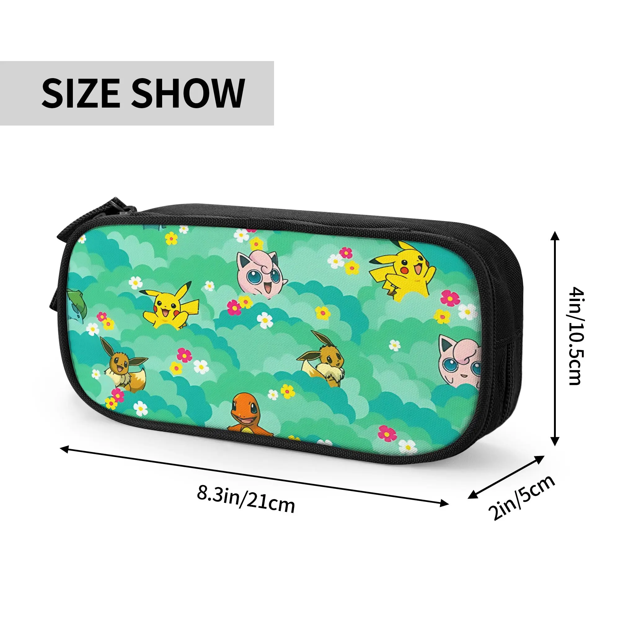 Custom Cartoon Pokemon Theme Large Capacity Bags for Child  Handheld Study Bag for Boys Gilrs Kids
