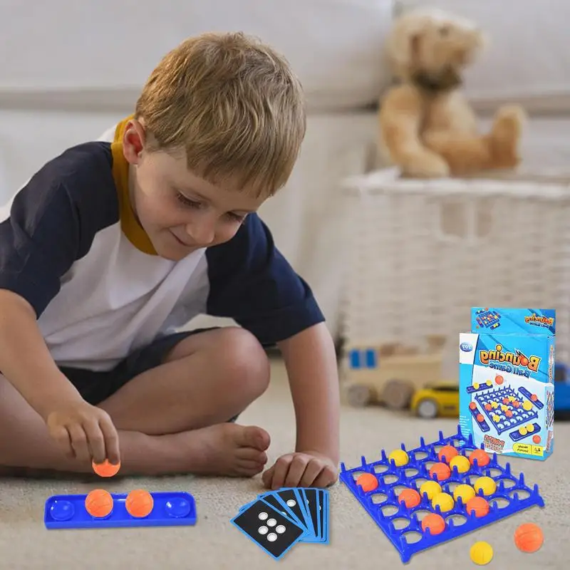 1 Set Bounce Off Game Jumping Ball Board Games for Kids Activate Ball Game Family and Party Desktop Bouncing Toy Toys