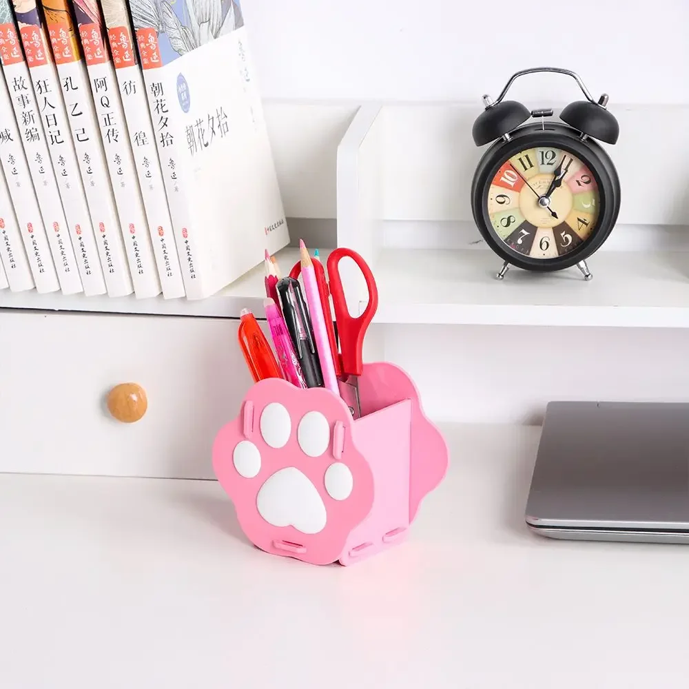 Imagem -04 - Cat Claw Shape Pen Holder Fofos Criativos Escola Escritório Desktop Organizer Grande Capacidade Kawaii Stand Lápis Case Desk Decor