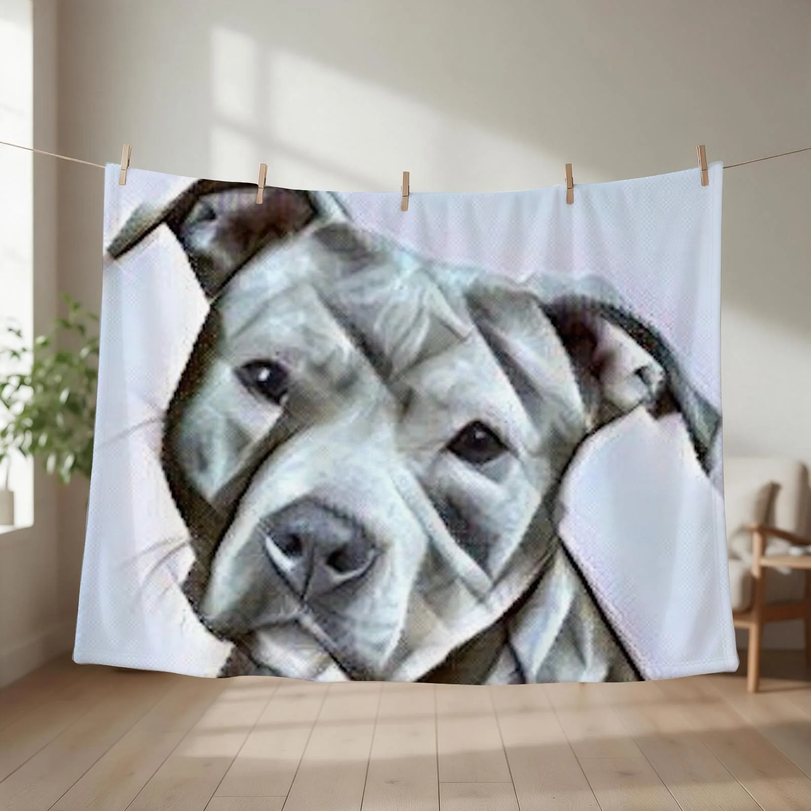 Pitbull dog lover, a beautiful design of a Blue Nose Pit Bull of this gentle loyal breed Throw Blanket